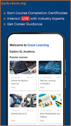 Great Learning - Best Free Online Tech Courses screenshot