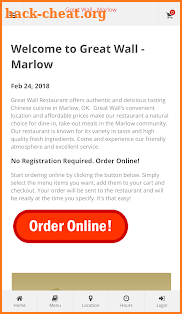 Great Wall Restaurant Marlow Online Ordering screenshot