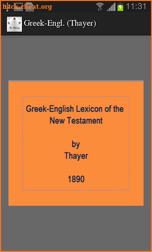 Greek-English (Thayer) screenshot