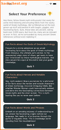 Greek Myths - Fun Facts screenshot