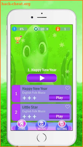 green alien dance piano tiles dame tu cossita 2018 screenshot