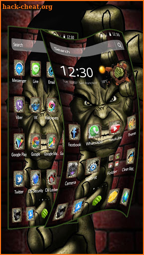 Green Angry Hero Theme screenshot