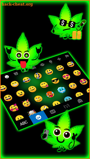 Green Anonymous Keyboard Background screenshot