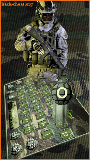 Green Army Camouflage Keyboard screenshot