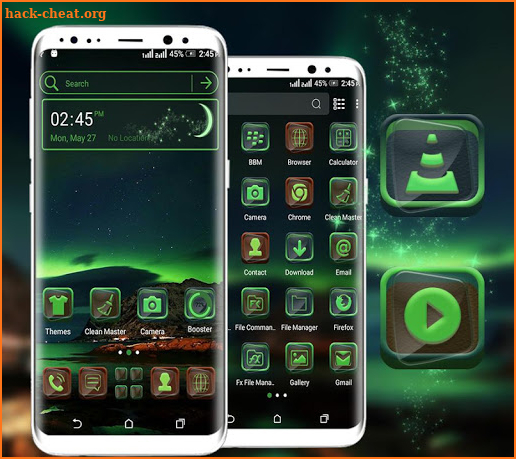Green Aurora Launcher Theme screenshot