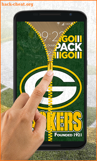 Green Bay Packers Zipper Lock Screen screenshot