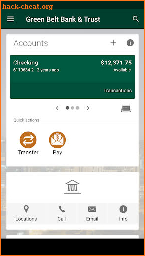Green Belt Bank & Trust screenshot