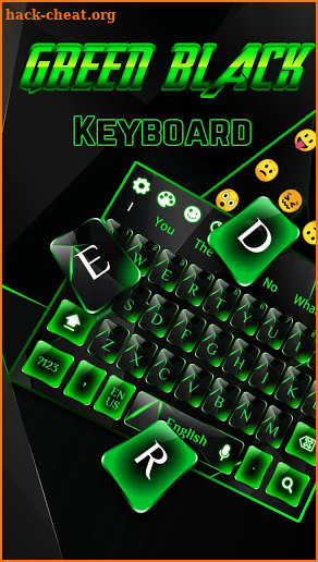 Green Black Glass keyboard screenshot