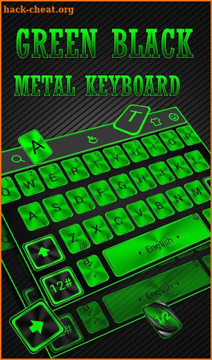 Green Black Metal Keyboard Theme screenshot