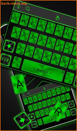Green Black Metal Keyboard Theme screenshot