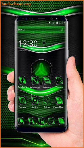 Green Black Neon Theme screenshot