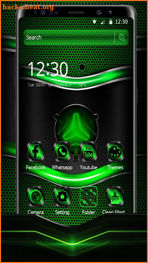 Green Black Neon Theme screenshot