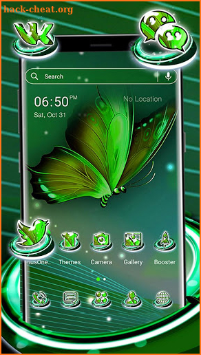 Green Butterfly Theme Launcher screenshot