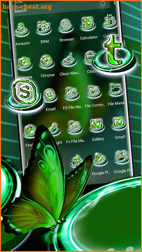 Green Butterfly Theme Launcher screenshot
