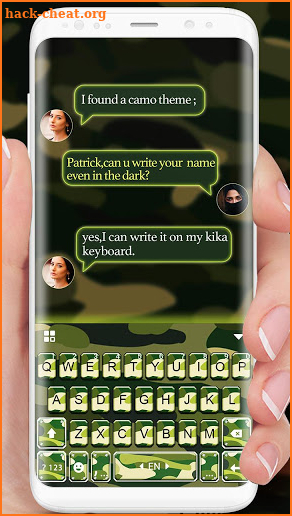 Green Camo Keyboard Theme screenshot