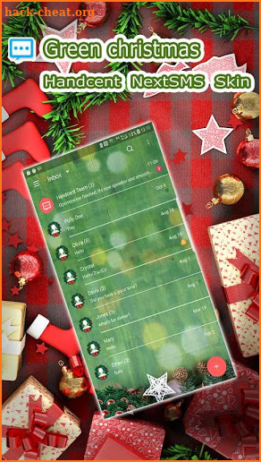 Green Christmas Next SMS skin screenshot