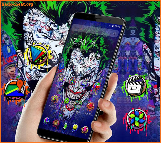 Green Creepy Graffiti Joker Theme screenshot