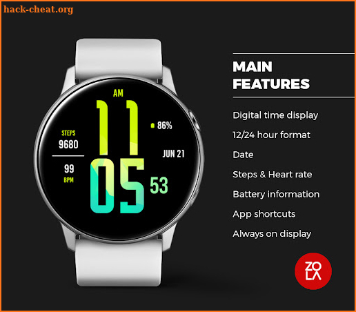 Green Digital XL Watch Face screenshot