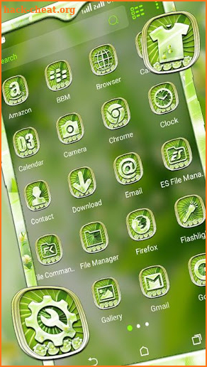 Green Floral Launcher Theme screenshot