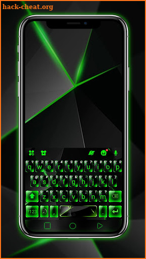 Green Glass Tech Keyboard Theme screenshot