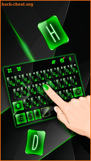 Green Glass Tech Keyboard Theme screenshot