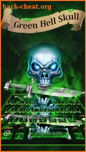 Green Hell Skull Devil Knife Keyboard Theme screenshot