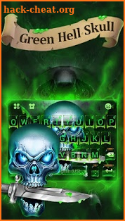 Green Hell Skull Devil Knife Keyboard Theme screenshot