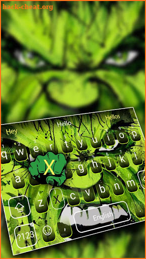 Green Hero Keyboard Theme screenshot