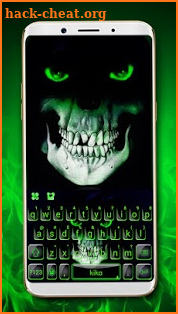Green Horror Devil Keyboard Theme screenshot
