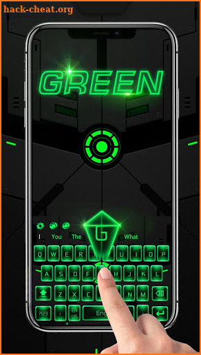 Green keyboard screenshot