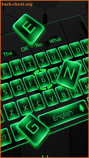 Green keyboard screenshot