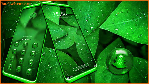 Green Leaf Water Drop Theme screenshot