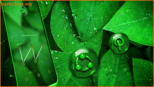 Green Leaf Water Drop Theme screenshot