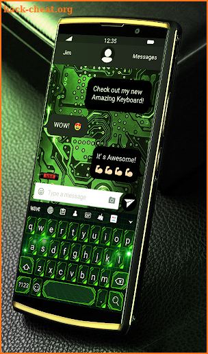 Green Light Animated Keyboard and Live Wallpaper screenshot