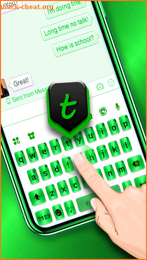 Green Metal Keyboard Background screenshot