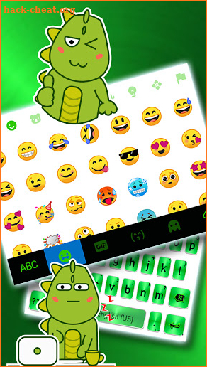 Green Metal Keyboard Background screenshot
