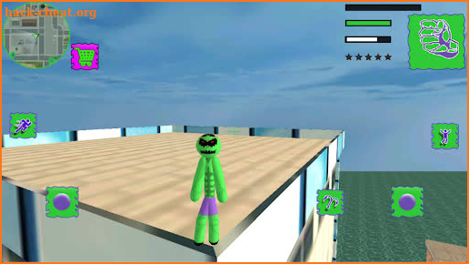 Green monster stickman rope hero screenshot