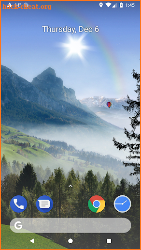 Green Mountains: Weather Live Wallpaper + Widgets screenshot
