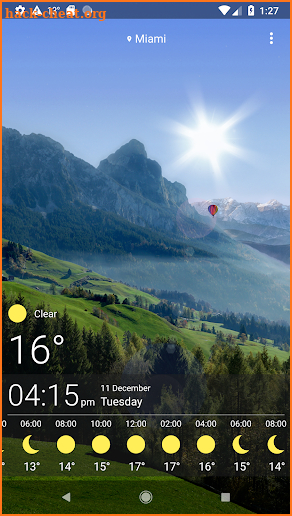 Green Mountains: Weather Live Wallpaper + Widgets screenshot