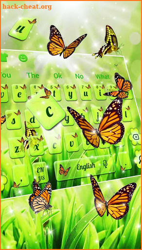 Green Nature Butterflies  Keyboard screenshot