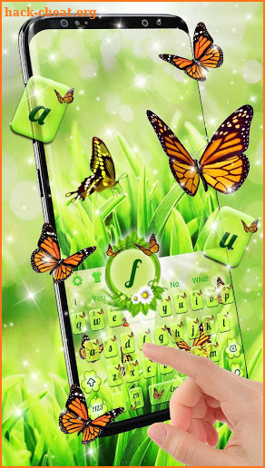 Green Nature Butterflies  Keyboard screenshot