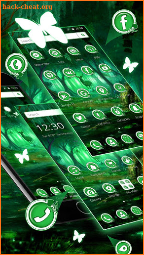 Green Nature Deer Love Theme screenshot