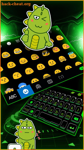 Green Neon Tech Keyboard Theme screenshot