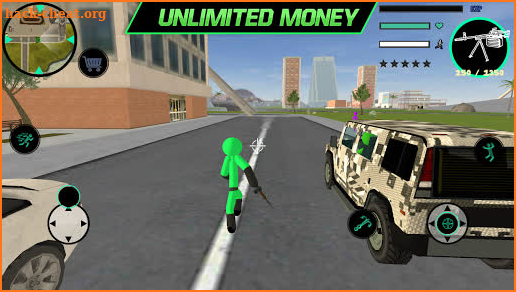Green Pool Stickman Rope Hero Gangstar Crime screenshot