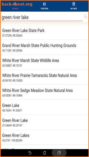 Green River Lake GPS Fishing Chart screenshot