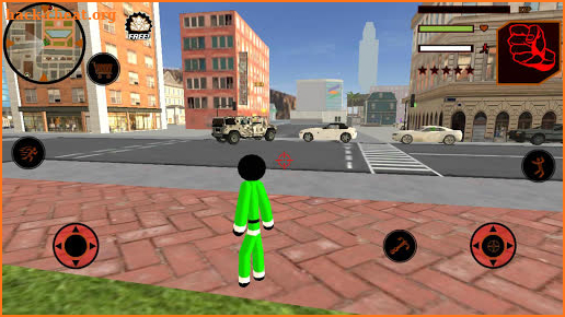 Green Santa Stickman Rope Hero Crime Simulator screenshot