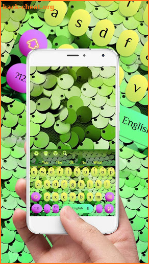Green Sequins Keyboard screenshot
