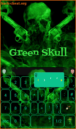 Green Skull Gun Keyboard Theme screenshot
