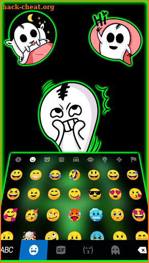 Green Skull Live Keyboard Background screenshot