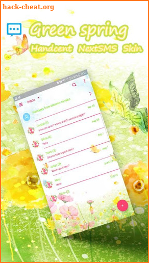 Green spring skin for Next SMS screenshot